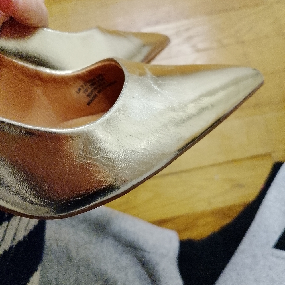 Asos Metallic Pointed Toe Women's Pumps - Gold - Picture 7 of 11